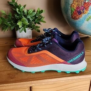 Merrell MTL Skyfire Size 9.5 Trail Running Shoes Orange Purple J066272